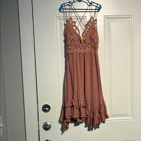 Free People Dresses & Skirts - Free People Brown Midi Dress XS NWT